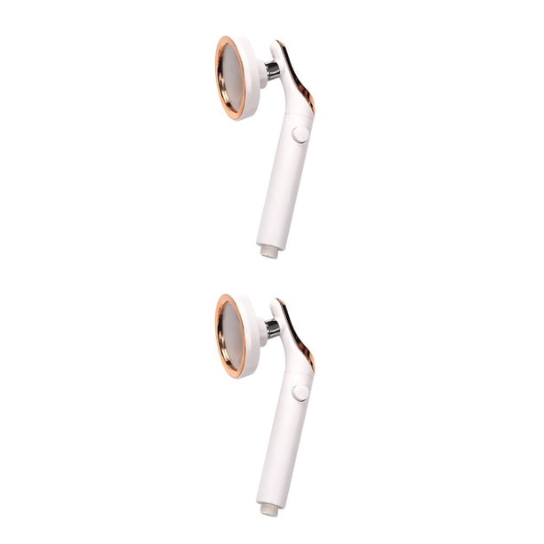 Cabezal de ducha ajustable Toystoory Accesorios de baño de alta presión Boquilla Oro blanco 2piezas