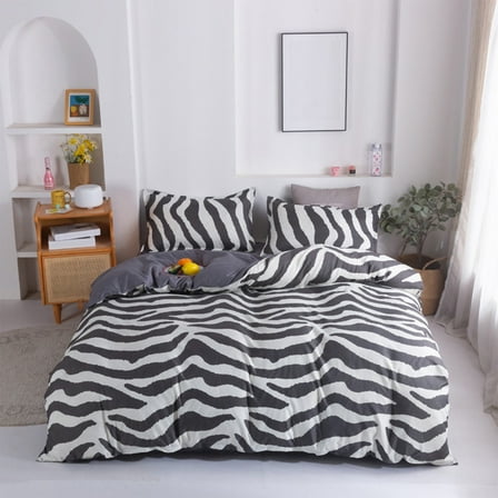 Btomtd Soft Washed Microfiber 3Piece Duvet Cover Set for All Seasons Includes Bed Sheet Comforter Cover and Pillowcase Cozy Bedding Set and Queen Comforter Set, 62.99'x86.61', Black