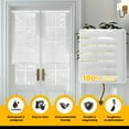 thumbnail image 2 of LazBlinds 1" Vinyl Mini Blinds for Doors, Cordless French Door Blinds for Privacy, Light Filtering Privacy Horizontal Shades for Front Door Patio Sidelight Glass Door, 26" W x 72" H, White, 2 of 6