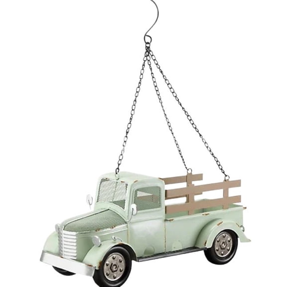 Sttlejura Vintage Pickup Truck Bird Feeder, Hanging Resin Farmhouse Seed Feeder For Garden Patio Yard Porch And Bird Lover Gifts
