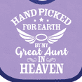 thumbnail image 4 of Inktastic Handpicked for Earth by My Great Aunt in Heaven Boys or Girls Baby Bib, 4 of 4