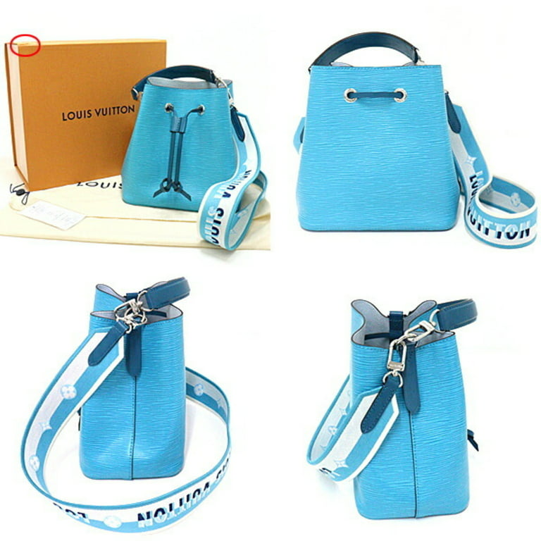 Authenticated Used LOUIS VUITTON Louis Vuitton Neonoe BB epi leather  shoulder bag handbag M57691 turquoise blue. 