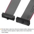 thumbnail image 4 of Unique Bargains IDC 16Pin Flat Ribbon Cable, 1.27mm Pitch FC to FC Connector 30cm Length Grey Jumper Wire Computer DVD, 2Pcs, 4 of 5