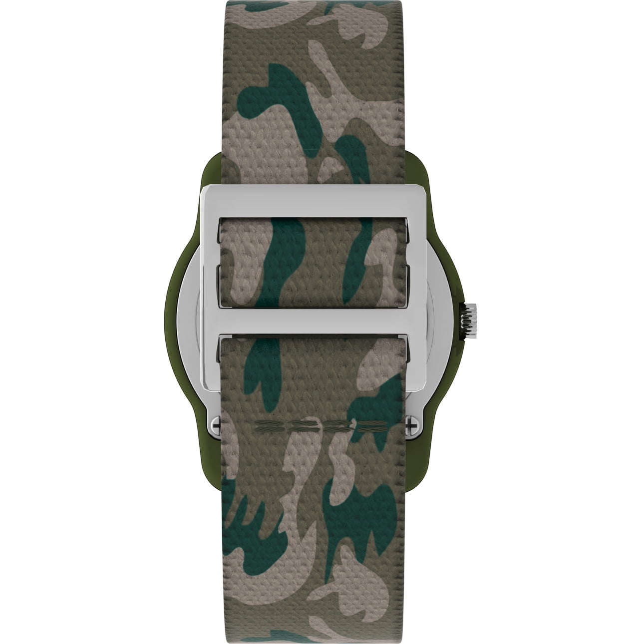 Kids' Green Analog Watch, Camo Elastic Fabric Strap