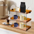 thumbnail image 6 of CoudarTitie Coffee Mug Holder Countertop Organizer Multifunctional Cup Display Shelf Kitchen Brown, 6 of 9