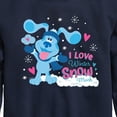 thumbnail image 3 of Blue's Clues & You! - I Love Winter Snow Much - Toddler And Youth Crewneck Fleece Sweatshirt, 3 of 5