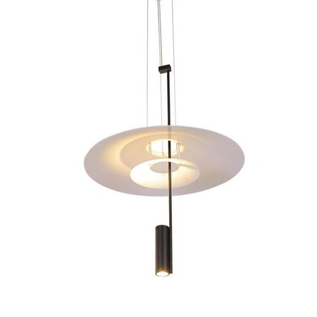 

20 in. Positano Integrated LED Pendant Lighting Fixture in Black