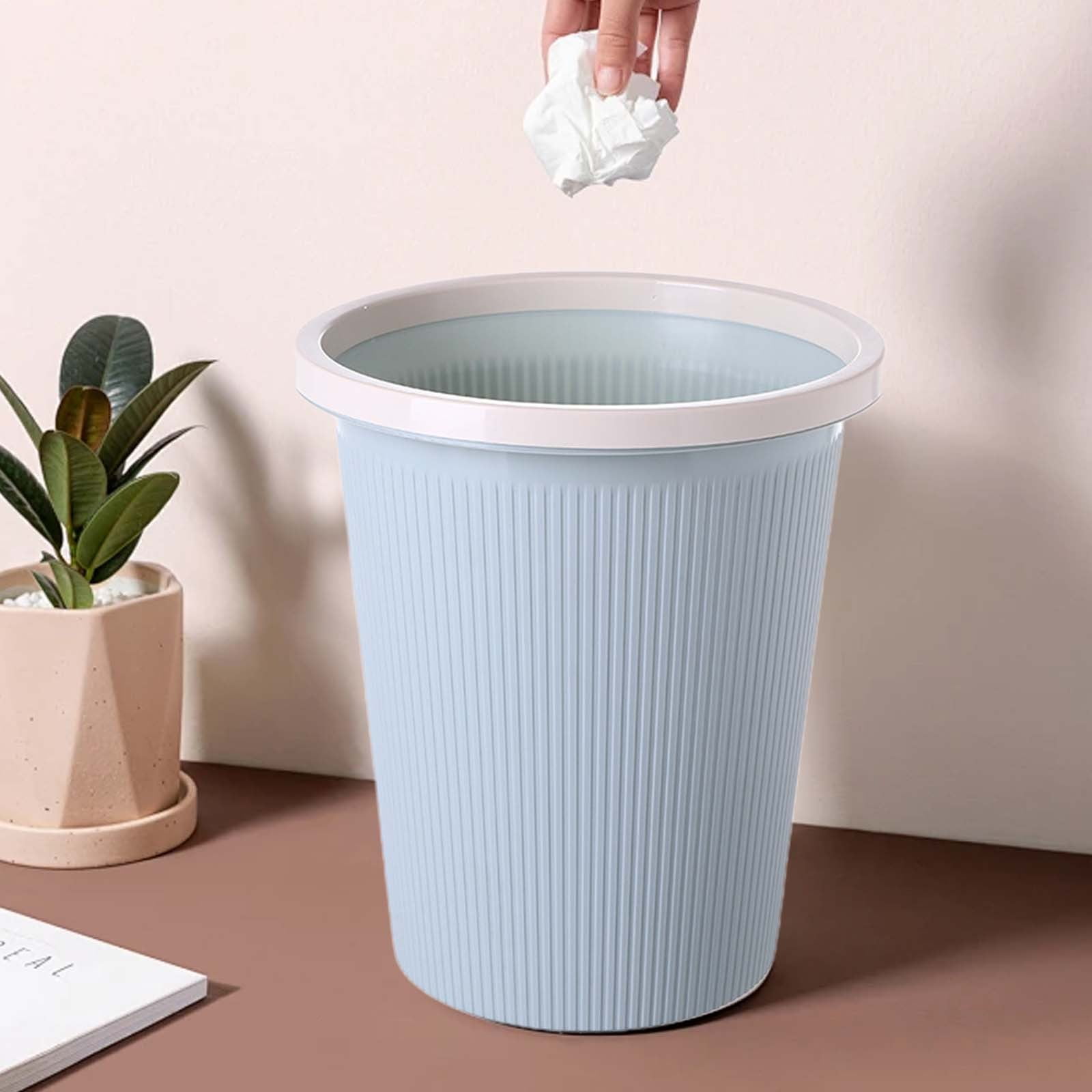 Utoimkio Multi-use Trash Can Household Round Toilet Bathroom Simple Lidless Garbage Can Multi-use Kitchen Waste Basket Home Essentials Kitchen Gadgets