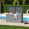 thumbnail image 2 of Homall 230 Gallon Outdoor Resin Deck Box ,Lockable, with Side Handles & Hydraulic Rod, Ideal for Patio, Garden, Poolside, 2 of 7