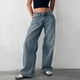 thumbnail image 2 of Vaqueros holgados de talle bajo para mujer - Pantalones vaqueros elásticos rectos y anchos de corte holgado estilo boyfriend, 2 of 6