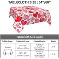 thumbnail image 6 of Valentines Tablecloth Square 54x54 Inch Pink Red Love Heart Table Cloth,Stain Resistance Polyester Valentine''s Day Table Covers for Kitchen Dining,Small Tablecloth for Party Picnic, 6 of 6