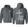 thumbnail image 4 of Christian Hoodie – 1 Cross 3 Nails 4 Given Faith Hoodie for Men & Women, Jesus Bible Verse Pullover, Religious Graphic Sweatshirt, Christian Streetwear Gift, 4 of 6
