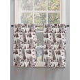 thumbnail image 3 of Kitchen Curtains 45 Inches length, Brown Bear Window Treatment Curtain Drapes, Hunting Bear Forest Wildlife Animals Vintage Lightweight Window Panels for Living Room Bedroom, 52"x45", 2 Panels, 3 of 7