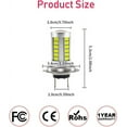 thumbnail image 2 of Bombilla LED H7, 12 V, luz antiniebla LED para coche, luz blanca de 6000 K, luz antiniebla, luz de circulación diurna, luz de conducción DRL, 2 unidades - DKSFJKL, 2 of 5