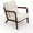 Beige, variant on GIMMYFIVE Mid-Century Modern Accent Chair, 220 lbs Comfy Wood Armchair with Lumbar Pillow for Living Room