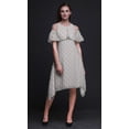 thumbnail image 2 of Bimba Damask Print Flutter Sleeve Womenâ€™s Party Tunic Cold Shoulder Midi Dress-X-Large, 2 of 6