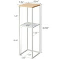 thumbnail image 7 of Yamazaki Home Two-Tier Display and Storage Shelf, White, Steel + Wood, 7 of 7