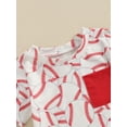 thumbnail image 5 of Argulvti Toddler Baby Boys Summer Outfits, Polyester Baseball Print Pocket Short Sleeve T-Shirts Tops Elastic Waist Shorts Set, 5 of 8