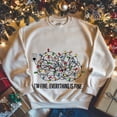 thumbnail image 2 of Funny Christmas Lights Sweatshirt – ‘I’m Fine’ Holiday Graphic, Available in All Sizes & Colors, 2 of 2