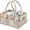 Small-Oatmeal, variant on Upgraded Baby Diaper Caddy Organizer, Portable Nursery Storage Bin with Handle, Side Pockets Car Organizer for Diapers and Baby Wipes Essentials, Registry Gift Baskets (Small-Grey)