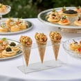 thumbnail image 3 of Clear Tek Clear Acrylic Ice Cream Cone Stand - 3 slots - 7" x 2 3/4" x 3 1/4" - 1 count box, 3 of 6
