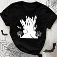 thumbnail image 2 of Moda para adultos, manga corta, cuello redondo, estampado, blusa informal, camiseta, tops, camisa Pompotops hfajkhk141150, 2 of 6