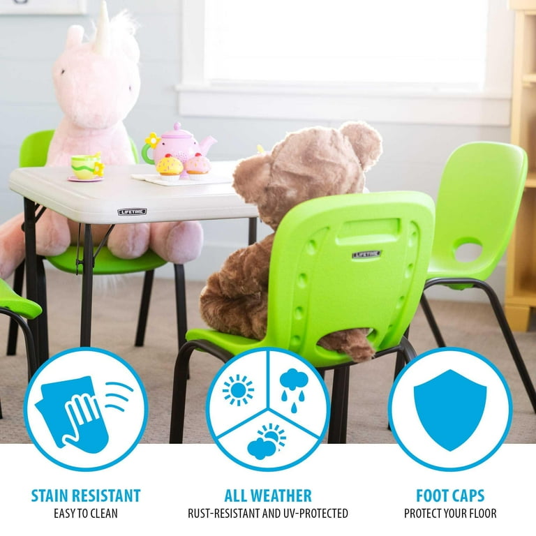 Lifetime Children's Stacking Chairs, Lime Green - Pack of 13 Lifetime Children's Stacking Chairs, Lime Green - Pack of 13