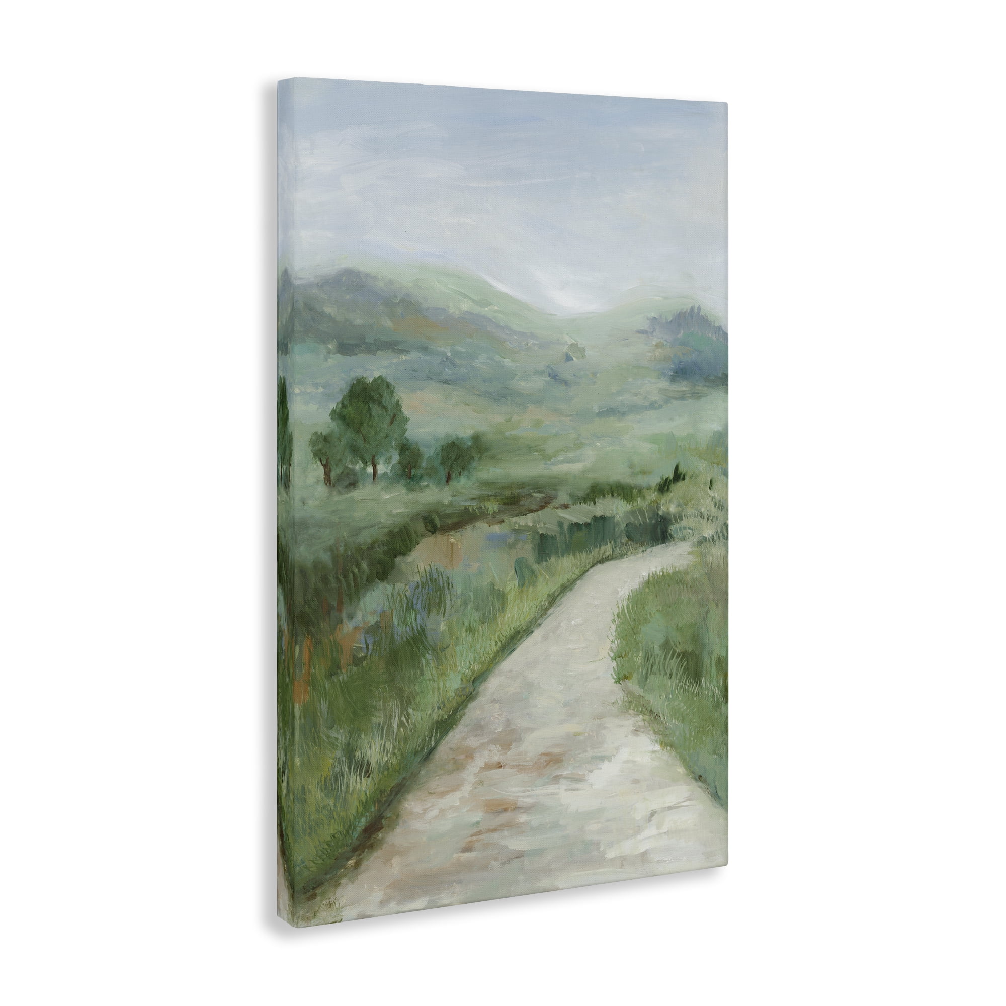 Stupell Industries Curving Path Landscape Landscape & Nature Painting Wrapped Canvas Art Print Wall Art, 20 x 30