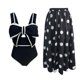 thumbnail image 1 of MKLEKYY Trajes De Baño Mujer Dos Piezas Trendy Summer Women'S Swimsuit With V Neck Hollow Design And Polka Dot For Pool And Beach Wear, 1 of 5
