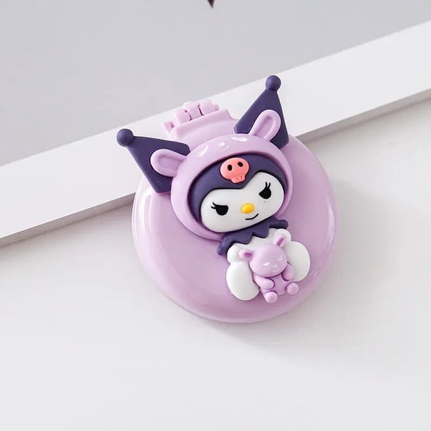Espejo de maquillaje de mano de Hello Kitty, peine de aire de masaje Kawaii, Anime Sanrio, Cinnamoroll Kuromi, regalo portátil para niñas de dibujos animados
