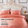 thumbnail image 3 of FEOYA Bedding Set Queen Satin Duvet Cover Comforter Cover with Zipper Faux Silk Quilt Cover Ultra Soft Bed Pillow Covers Faux Silk Pillow Cover (1 Duvet Cover + 2 Pillowcase ), 3 of 6