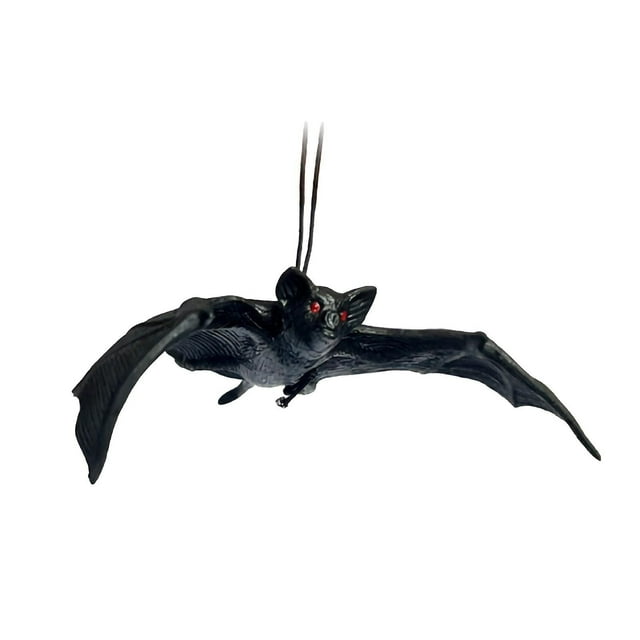Juguete colgante de Halloween con forma de murciélago, animal realista, de látex
