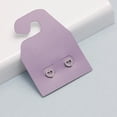 thumbnail image 3 of LeCalla 925 Sterling Silver Earrings for Women | Open Heart Cubic Zirconia Stud Earrings, 3 of 7