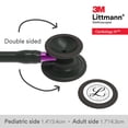 thumbnail image 6 of 3M Littmann Cardiology IV Diagnostic Stethoscope, Stainless Steel Black-Finish Chestpiece, 27" Black Tube, Violet Stem, 6 of 10