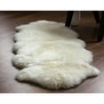 Super Area Rugs, Genuine Australian Sheepskin Brown Fur Rug, Double Pelt 2' x 5' 6"