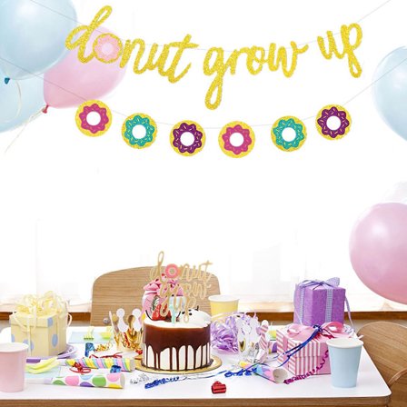 ULTNICE Birthday Decorations Golden Cake Topper with Paper for Party Decorations 1-Set