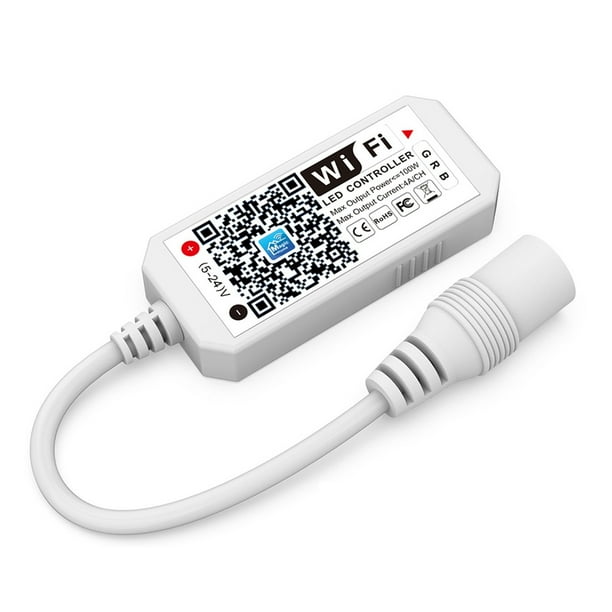 Controlador RGB Tomshine Tomshine DC5-24V Mini RGB Wifi Controlador inteligente Dimmer Salida 3 canales de trabajo para Android / IOS Teléfono móvil Aplicación gratuita16 millones de colores 20 modos Tomshine Controlador RGB