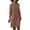 Pink, variant on HJYCHN Women's V Neck Linen Mini Dress Fashionable Comfortable Casual Short Sleeve Outfit Orange L
