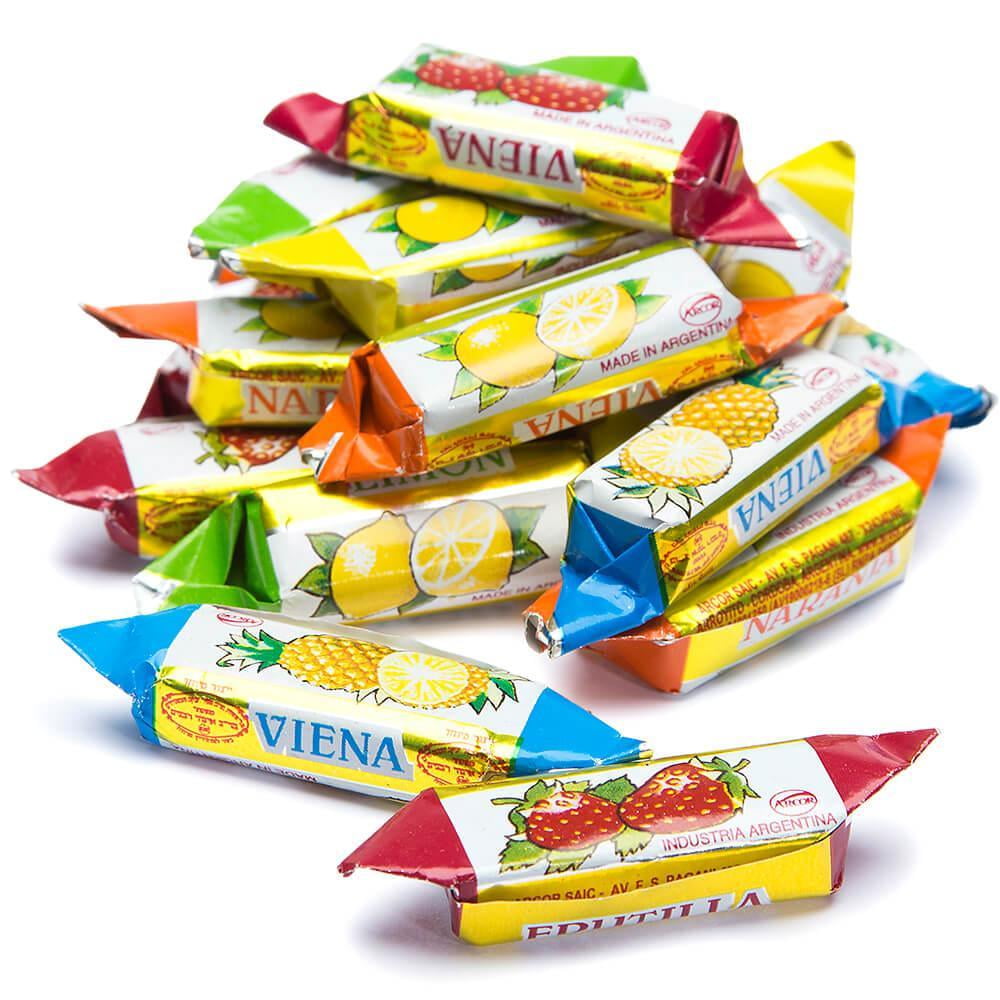 Arcor Vienna Filled Candy, 5 Pound Arcor Candy (Approx. 375 pcs.), Fruit Filled Hard Candy, Fruit Filled Candy, Fruit Filled Hard Candy Individually Wrapped