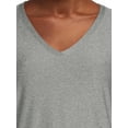 thumbnail image 4 of No Boundaries Women's Junior's Brushed V-Neck Short Sleeve T-Shirt, 4 of 5