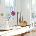 thumbnail image 3 of CIMAXIC 2pcs Black Wrought Iron Plate Bracket Desktop Dish Holder Decorate Crafts Display Rack for Home Decoration (12 Inch),11.81"X7.09"X7.09", 3 of 4