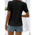 thumbnail image 7 of Yesfashion Womens Short Sleeve Tops Summer Casual V Neck T Shirts Blouses Solid Textured Knit Tee Tunic, 7 of 7