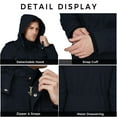thumbnail image 3 of WenVen Men's Winter Coat Hooded Puffer Jacket Insulated Windproof Puffer Jacket Navy XL, 3 of 9