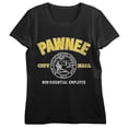 thumbnail image 5 of Parks & Recreation Pawnee City Hall Crew Neck Short Sleeve Women's Black T-shirt-Large, 5 of 7