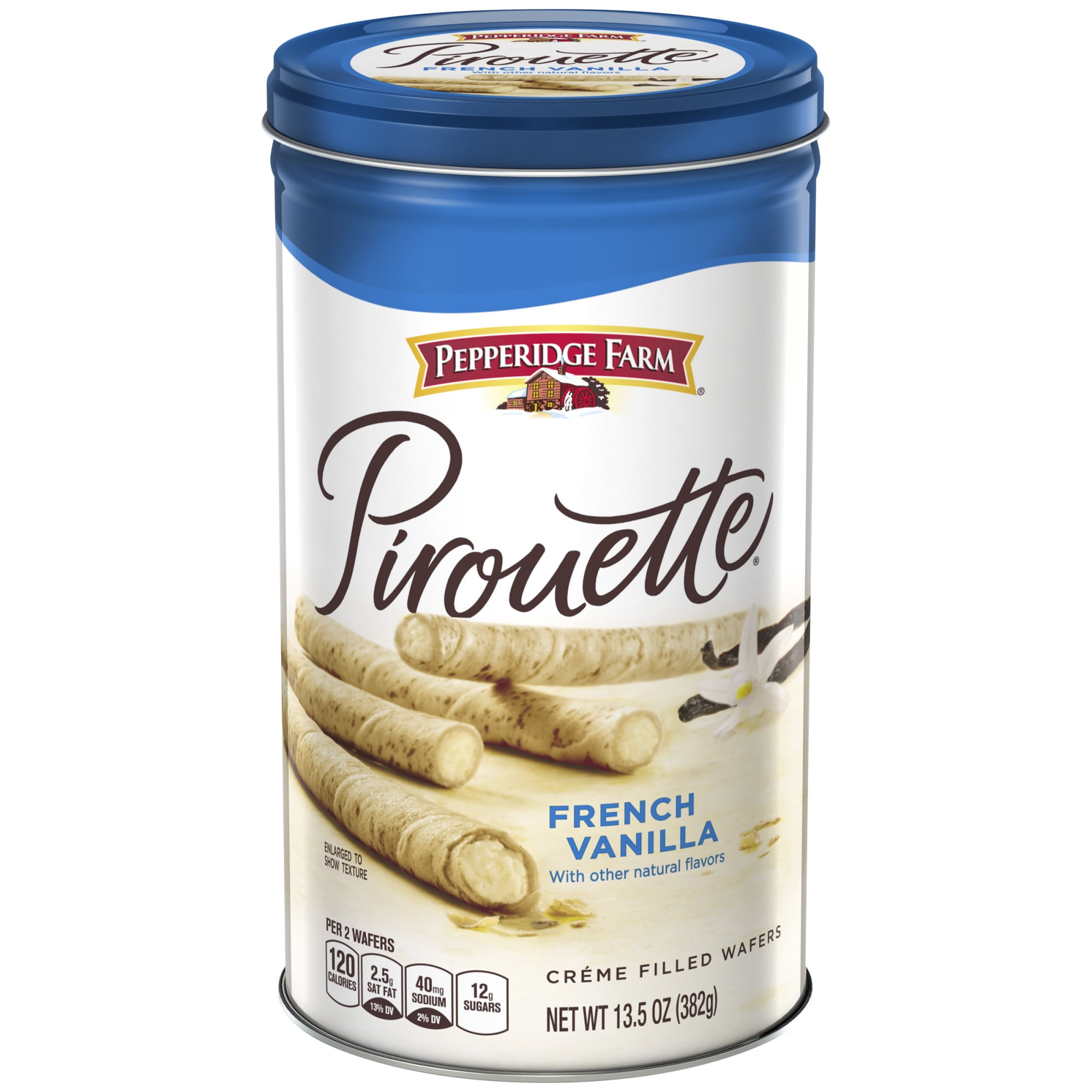 Pepperidge Farm Pirouette Crème Filled Wafers French Vanilla Cookies, 13.5 oz. Tin