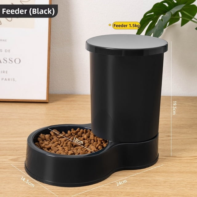 Alimentador automático para mascotas de 800mL, dispensador de agua de plástico de gran capacidad para perros y gatos, juego de alimentadores, 4 colores, 2 estilos, tazón de comida integrado para