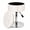 A: Leather-white, variant on Adjustable Storvanity Stool With Flip-over Wood Tray 360° Swivel Chair Small Round Makeup For White Pu Leather