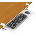 thumbnail image 1 of ERGOMAKER Keyboard Tray Under Desk, Adjustable Ergonomic Sliding Keyboard & Mouse Tray Slide Out Easy Assembly Width 25.6"*11.8" (65 * 30cm) Suitable for Office/Home/School (White), 1 of 7