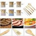 thumbnail image 3 of KDFWDM Bamboo Utensils, Bamboo Cutlery Set, Bamboo Travel Utensils, Camping Utensils Set, Portable Utensils Set, Knife, Fork, Spoon, Reusable Straws Chopsticks, 3 of 4