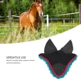 thumbnail image 4 of Horse Fly Bonnet, Comfortable Lightweight Horse Ear Net Hat Full Protection Fashionable Trim  For Daily, 4 of 8